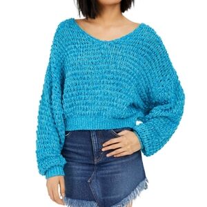 Free People Coconut Loose Weave Sweater